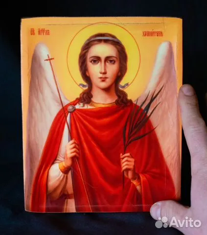 Ангел Хранитель" икона деревянная с ковчегом в подарок