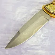 Дамасский складной нож «Тигр» №2 — красивый подарок — фотография 4