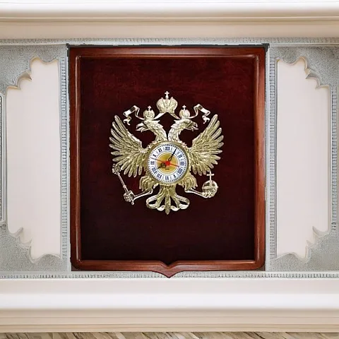 Настенные часы «Герб России» в подарок