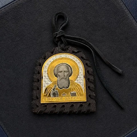 На память: Икона Сергия Радонежского в машину.
