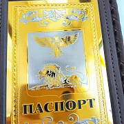 Обложка на паспорт из кожи «Герб Белгородской области» — оригинальный подарок — фотография 2
