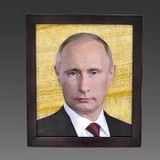 Картина «В.В. Путин» на ониксе в рамке из ясеня — оригинальный подарок — фотография 2