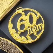 Медаль «60 лет» с фианитом — оригинальный подарок — фотография 1