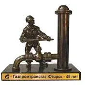 Ручная работа: Бронзовая статуэтка «Газовик», арт. z2130 — фотография 2