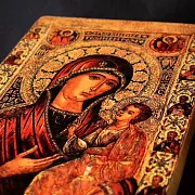 Икона Богоматери Иверская. Ручная работа — красивый подарок — фотография 6