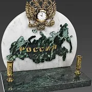 Часы «Россия» с гербом и подставками — оригинальный подарок — фотография 2