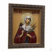 Святая Валентина резная икона из дерева — необычный подарок — фотография 2