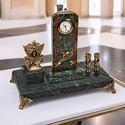 Ручная работа: Часы «Погон» с гербом УИС и подставками — фотография 1