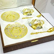 Подарочная кофейная пара из фарфора "Агат". Златоуст — фотография 2