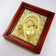 Икона Казанской Божьей Матери /в киоте/. Златоуст — необычный подарок — фотография 7
