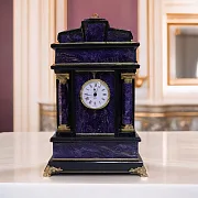 Ручная работа: Каминные часы из чароита и долерита — фотография 1