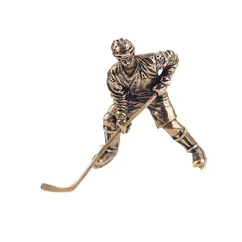 Ручная работа: Бронзовая статуэтка «Хоккеист. Полевой игрок»