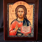 Икона с ковчегом "Христос Вседержитель" — оригинальный подарок — фотография 1
