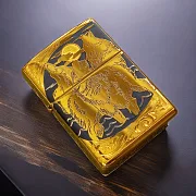 Зажигалка Zippo оригинал "Волки" — оригинальный подарок — фотография 1