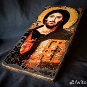Икона деревянная " Спас Синайский" — необычный подарок — фотография 4