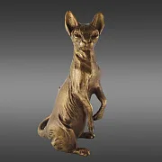 На память: Скульптура из бронзы «Кошка сфинкс» — фотография 1