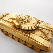 Миниатюра танка Т-72М1М из бронзы с позолотой — оригинальный подарок — фотография 5