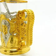 Подарочный латунный подстаканник «Танки» — фотография 5