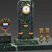 Часы «Погон» с гербом ФСО и подставками — необычный подарок — фотография 2