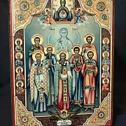 Подарочная икона "Собор целителей, чудотворцев " — фотография 1