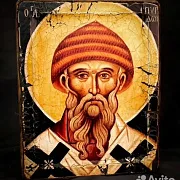 Икона авторская "Св. Спиридон Тримифунтский" — оригинальный подарок — фотография 5