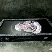 Нарды под стеклом «Герб России» в подарок — фотография 7