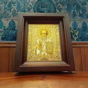 Подарочная икона Николая Чудотворца. Златоуст — фотография 1