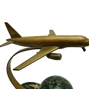 Бронзовая композиция «Самолет гражданской авиации» — необычный подарок — фотография 3