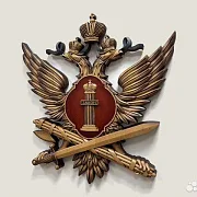Герб ФСИН, резной из бука, 52×48 см — красивый подарок — фотография 3